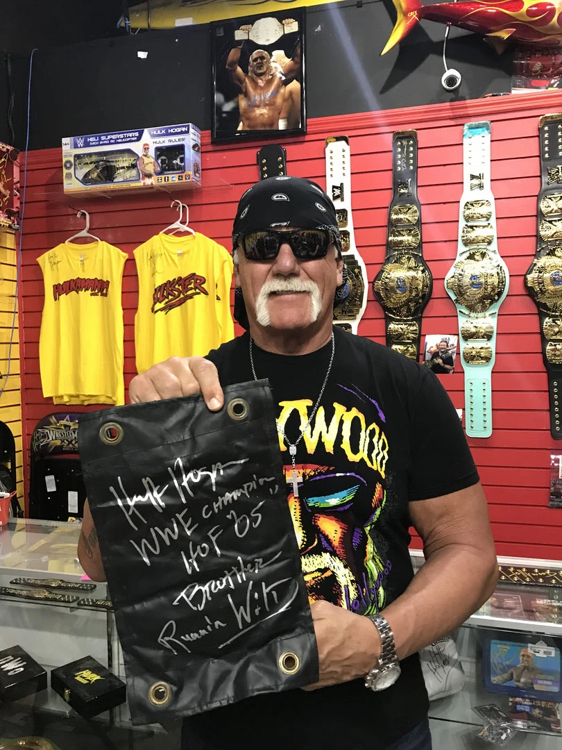 Hogan's Beach Shop Hulk Hogan Signed WWE Turnbuckle 3 Hogan's Beach Shop Hulk Hogan Signed WWE Turnbuckle