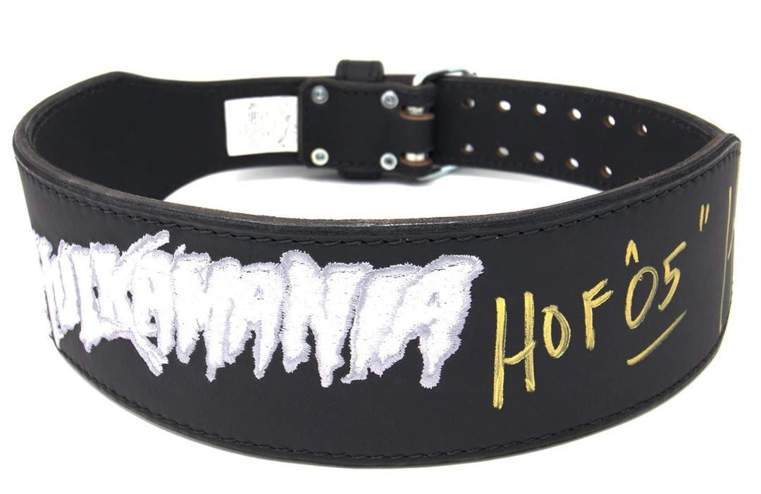 Hogan's Beach Shop BELTS Black Hulk Hogan Signed Weight Belt 2 Hogan's Beach Shop BELTS Black Hulk Hogan Signed Weight Belt