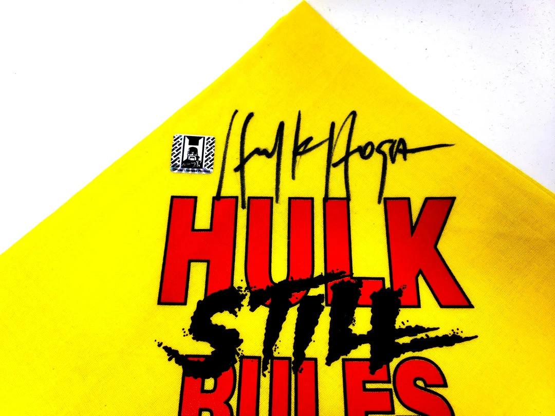 Hogan's Beach Shop AUTOGRAPHED APPAREL Hulk Hogan Signed Hulk Still Rules Bandana 4 Hogan's Beach Shop AUTOGRAPHED APPAREL Hulk Hogan Signed Hulk Still Rules Bandana