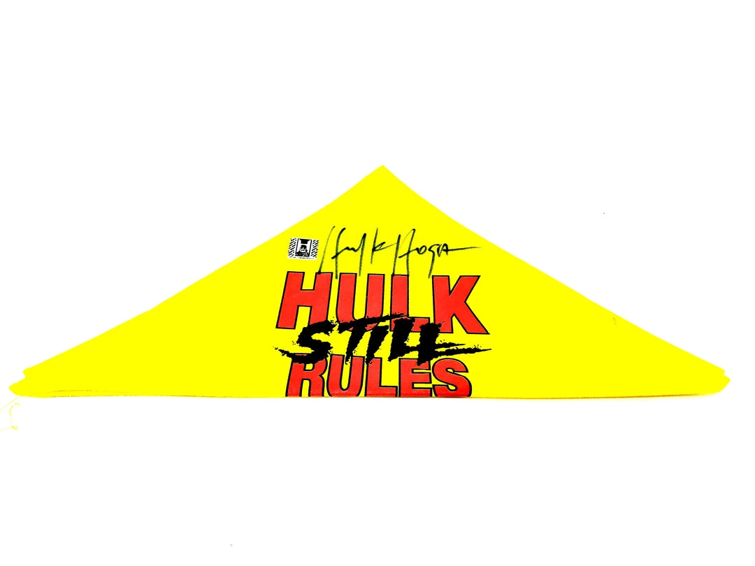 Hogan's Beach Shop AUTOGRAPHED APPAREL Hulk Hogan Signed Hulk Still Rules Bandana 1 Hogan's Beach Shop AUTOGRAPHED APPAREL Hulk Hogan Signed Hulk Still Rules Bandana