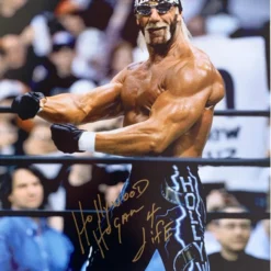 Hogan's Beach Shop AUTOGRAPHED POSTERS Hollywood Hogan Signed Poster 16X20