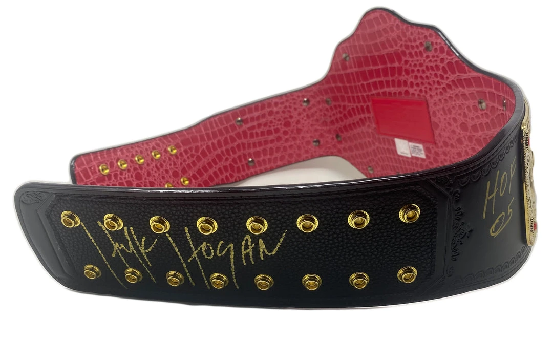 Hogan's Beach Shop WWE World Heavyweight Championship Commemorative Title Belt Signed W/ Bandana COMMEMORATIVE BELTS 3 Hogan's Beach Shop WWE World Heavyweight Championship Commemorative Title Belt Signed W/ Bandana COMMEMORATIVE BELTS