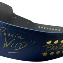Hogan's Beach Shop AUTOGRAPHED TITLE BELTS Universal Championship Blue Replica Title Signed