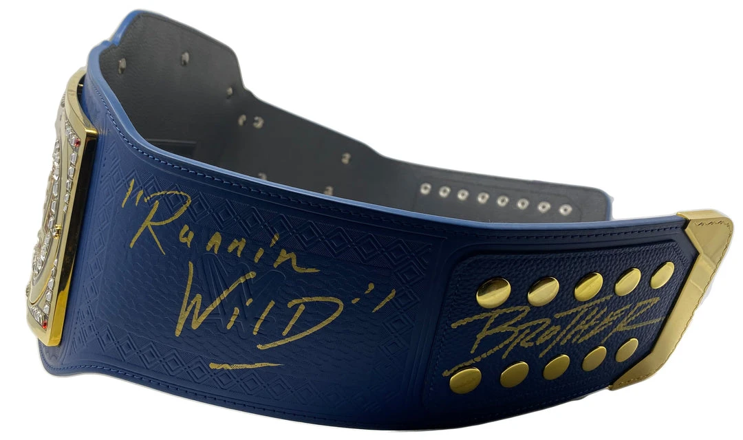 Hogan's Beach Shop AUTOGRAPHED TITLE BELTS Universal Championship Blue Replica Title Signed 2 Hogan's Beach Shop AUTOGRAPHED TITLE BELTS Universal Championship Blue Replica Title Signed