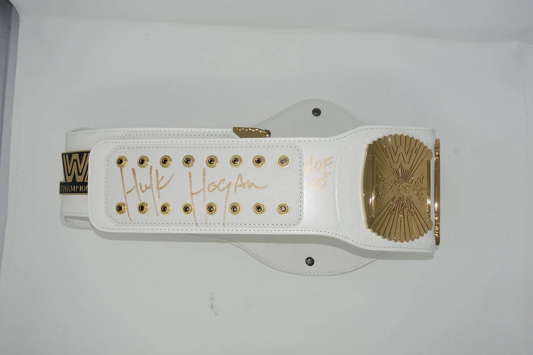 Hogan's Beach Shop Signed WWE White Winged Eagle Replica Belt 3 Hogan's Beach Shop Signed WWE White Winged Eagle Replica Belt
