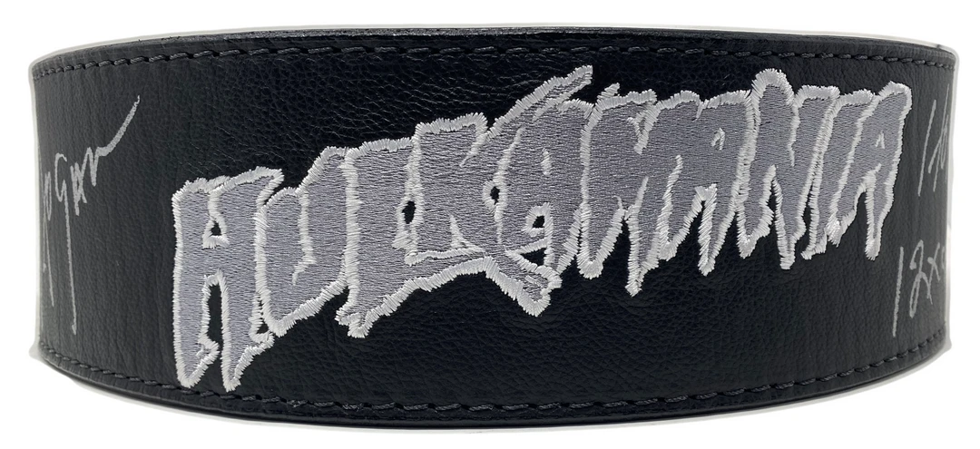 Hogan's Beach Shop BELTS Black Hulk Hogan Signed Weight Belt 1 Hogan's Beach Shop BELTS Black Hulk Hogan Signed Weight Belt