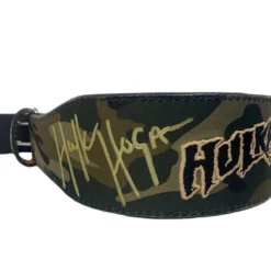 Hogan's Beach Shop Camo Hulkamania Weightbelt Signed (M) AUTOGRAPHED WEIGHT BELTS