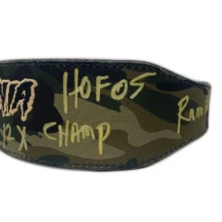 Hogan's Beach Shop Camo Hulkamania Weightbelt Signed (M) AUTOGRAPHED WEIGHT BELTS