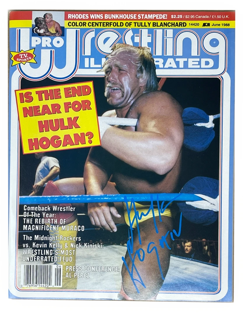 Hogan's Beach Shop Pro Wrestling Illustrated PWI Magazine June 1988 Hulk Hogan Tully Blanchard Autographed AUTOGRAPHED MEDIA 1 Hogan's Beach Shop Pro Wrestling Illustrated PWI Magazine June 1988 Hulk Hogan Tully Blanchard Autographed AUTOGRAPHED MEDIA
