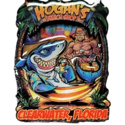 Hogan's Beach Shop SOUVENIRS 3D Shark Hammock Wood Magnet