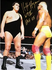 Hogan's Beach Shop Hulk Hogan Signed Hogan Vs Andre Poster AUTOGRAPHED POSTERS