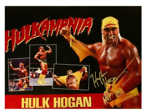 Hogan's Beach Shop Hulk Hogan Signed Collage Poster AUTOGRAPHED POSTERS