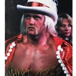 Hogan's Beach Shop Hulk Hogan Signed Thunderlips Hat And Cape Poster