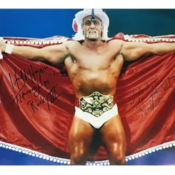 Hogan's Beach Shop AUTOGRAPHED POSTERS Hulk Hogan Signed Thunderlips Cape Poster