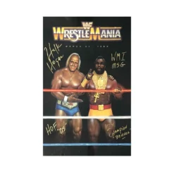 Hogan's Beach Shop Hulk Hogan Signed Wrestlemania 1 Original Poster