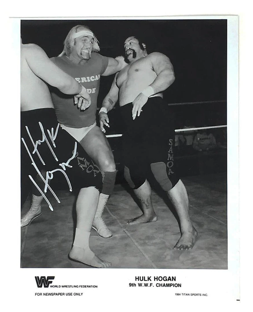 Hogan's Beach Shop Hulk Hogan Original 1984 Titan Sports Signed WWF 8x10 AUTOGRAPHED PHOTOS 1 Hogan's Beach Shop Hulk Hogan Original 1984 Titan Sports Signed WWF 8x10 AUTOGRAPHED PHOTOS