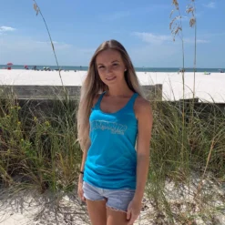 Hogan's Beach Shop Womens Blue Hulkamania TankTop 5 Hogan's Beach Shop Womens Blue Hulkamania TankTop