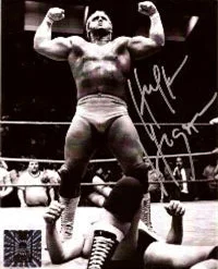 Hogan's Beach Shop Hulk Hogan Signed Nick Bockwinkel Defeat 8x10 Photo AUTOGRAPHED PHOTOS