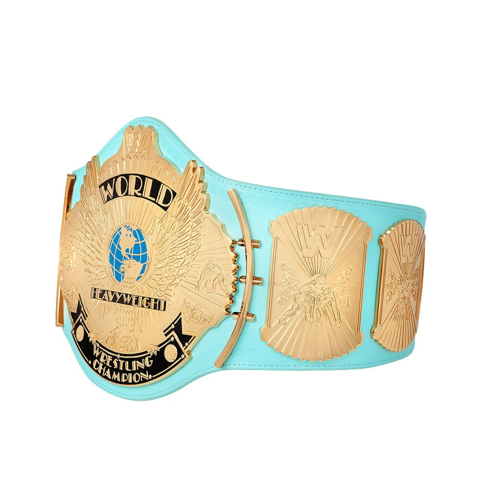 Hogan's Beach Shop WWE Replica Signed Blue Winged Eagle Championship Title Belt 4 Hogan's Beach Shop WWE Replica Signed Blue Winged Eagle Championship Title Belt