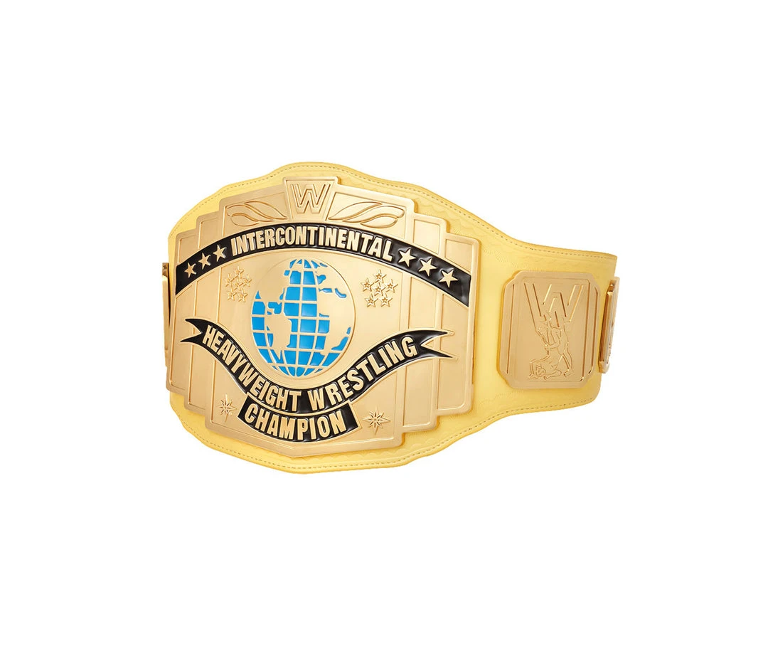 Hogan's Beach Shop Yellow Replica Intercontinental WWE Championship Title Belt 2 Hogan's Beach Shop Yellow Replica Intercontinental WWE Championship Title Belt