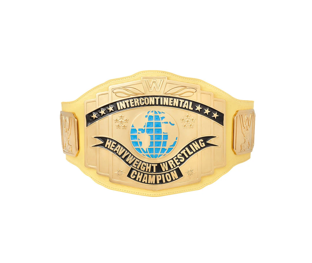 Hogan's Beach Shop Yellow Replica Intercontinental WWE Championship Title Belt 1 Hogan's Beach Shop Yellow Replica Intercontinental WWE Championship Title Belt