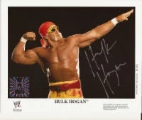 Hogan's Beach Shop Hulk Hogan Signed WWE Bow & Arrow 8x10 Photo