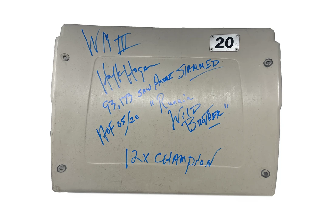 Hogan's Beach Shop Hulk Hogan Signed Wrestlemania III Pontiac Sliverdome Seat #20 1 Hogan's Beach Shop Hulk Hogan Signed Wrestlemania III Pontiac Sliverdome Seat #20