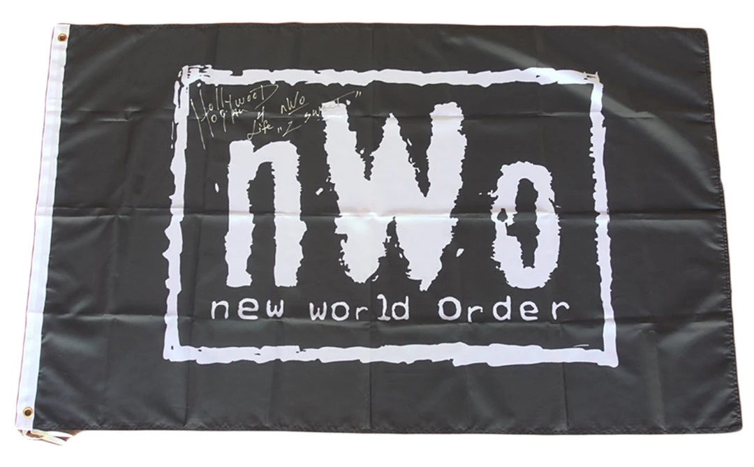 Hogan's Beach Shop Signed Nwo Flag 1 Hogan's Beach Shop Signed Nwo Flag