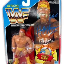 Hogan's Beach Shop Hasbro WWF Hulk Hogan Hulkster Slam 1992 Action Figure Signed AUTOGRAPHED TOYS & FIGURES