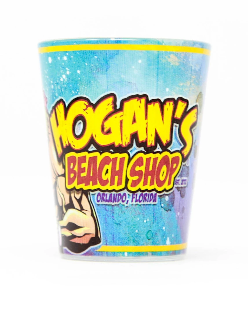 Hogan's Beach Shop HBS Blue 2oz Shot Glass 1 Hogan's Beach Shop HBS Blue 2oz Shot Glass