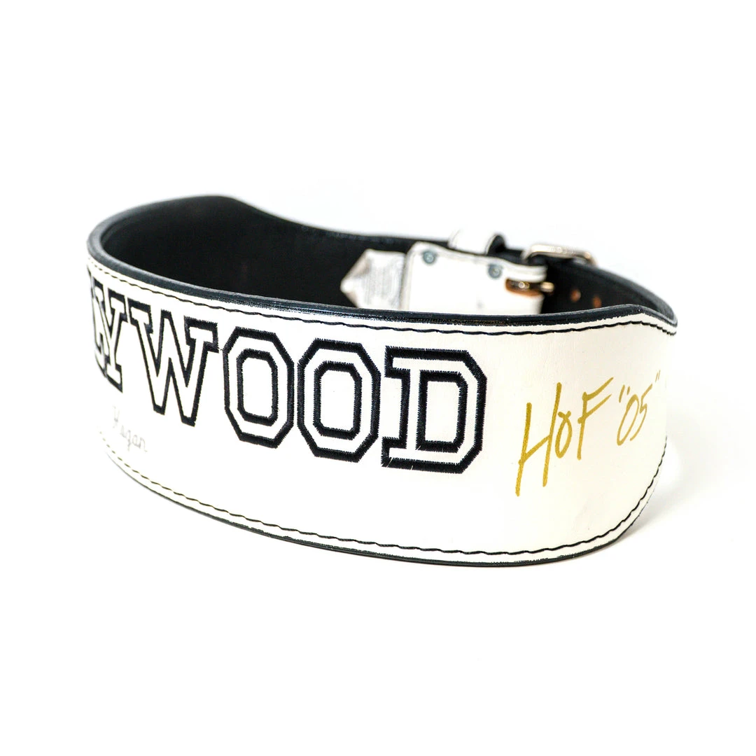 Hogan's Beach Shop Hulk Hogan Signed Hollywood Hogan White Weight Belt 3 Hogan's Beach Shop Hulk Hogan Signed Hollywood Hogan White Weight Belt