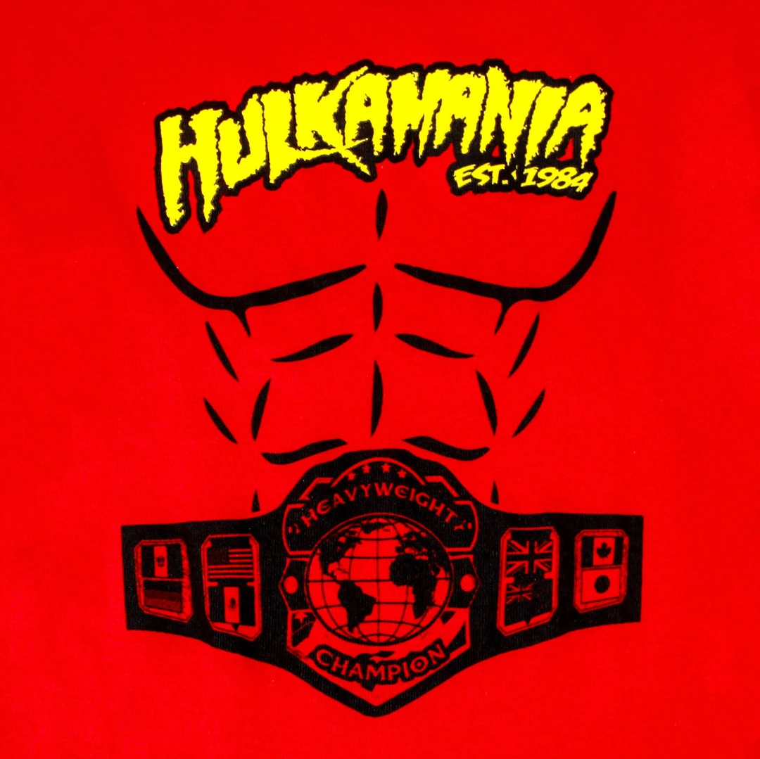 Hogan's Beach Shop KID'S Red Hulkamania Heavyweight Champion Shirt Kids 2 Hogan's Beach Shop KID'S Red Hulkamania Heavyweight Champion Shirt Kids