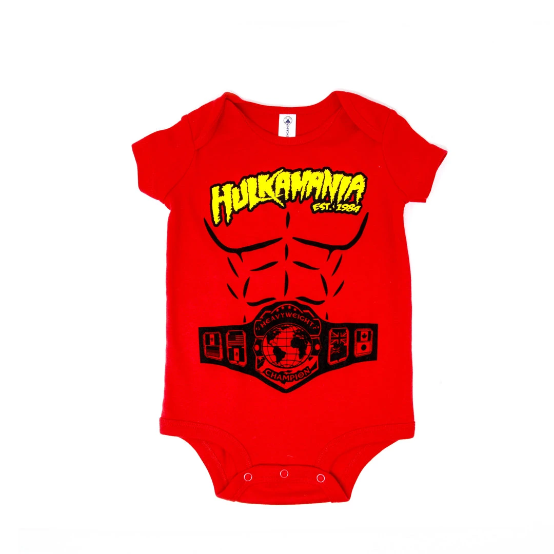 Hogan's Beach Shop Hulkamania Heavyweight Champion Onesie CLOTHING 1 Hogan's Beach Shop Hulkamania Heavyweight Champion Onesie CLOTHING