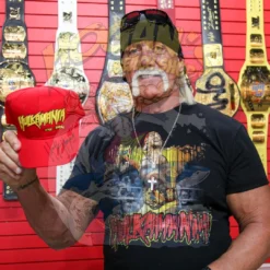 Hogan's Beach Shop AUTOGRAPHED APPAREL Hulk Hogan Signed Hulkamania FlexFit Baseball Hat