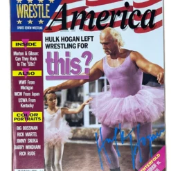 Hogan's Beach Shop AUTOGRAPHED MEDIA Wrestle America Wrestling Magazine December 1992 Hulk Hogan Ultimate Warrior WWF