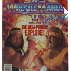 Hogan's Beach Shop AUTOGRAPHED MEDIA Hulk Hogan Wrestlemania V Program