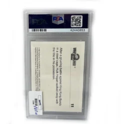 Hogan's Beach Shop TRADING CARDS Signed 1990 WWF Classic Series 2 #11 Mint Wrestlemania 2 "9" Graided