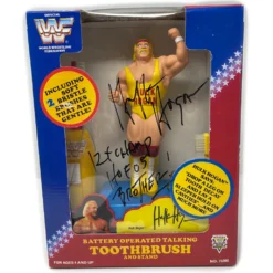 Hogan's Beach Shop WWF LJN Hasboro Wrestling SuperStars Battery Operated Toothbrush Signes AUTOGRAPHED TOYS & FIGURES