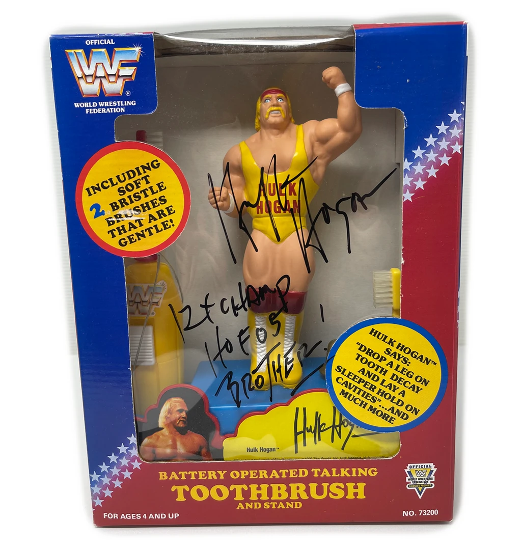 Hogan's Beach Shop WWF LJN Hasboro Wrestling SuperStars Battery Operated Toothbrush Signes AUTOGRAPHED TOYS & FIGURES 1 Hogan's Beach Shop WWF LJN Hasboro Wrestling SuperStars Battery Operated Toothbrush Signes AUTOGRAPHED TOYS & FIGURES